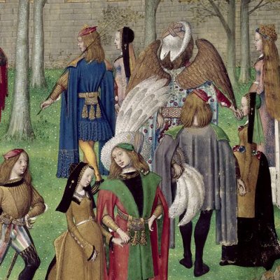 La carolle (Roman de la rose, Londres Harley 4425, F14v)