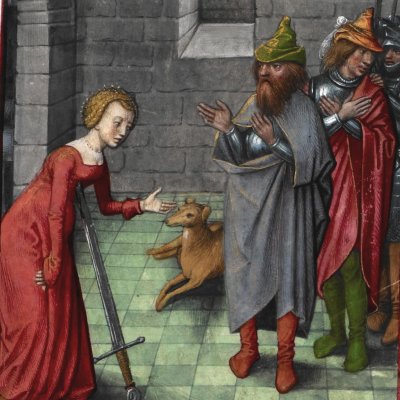 Suicide de Lucrèce (Roman de la rose, Londres Harley 4425, F79)