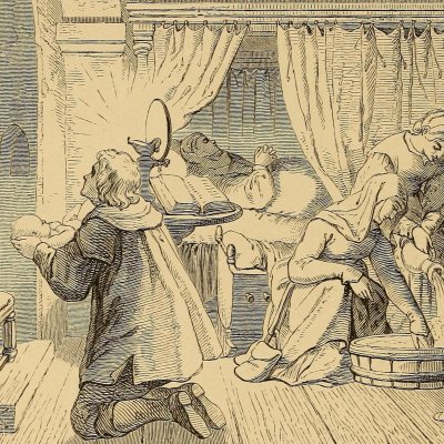 Naissance de Luther (The life of Martin Luther, 1853, fig. 1) - G. König