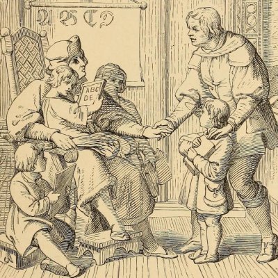 Luther à l’école (The life of Martin Luther, 1853, fig. 2) - G. König