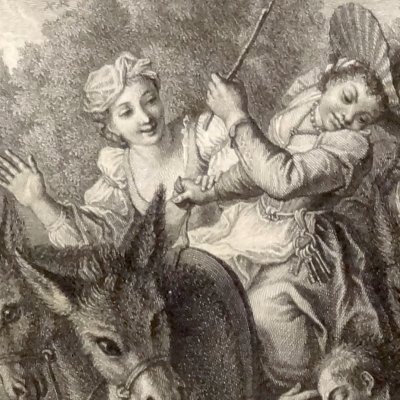 Don Quichotte prend une paysanne pour Dulcinée (DQ, Coypel) - Hausard
