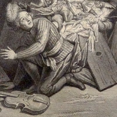 Don Quichotte prend des marionnettes pour des Maures (DQ, Coypel) - Poilly