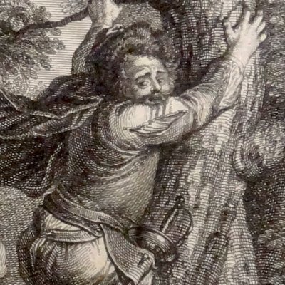 Poltronnerie de Sancho à la chasse (Don Quichotte, Coypel) - C. N. Cochin