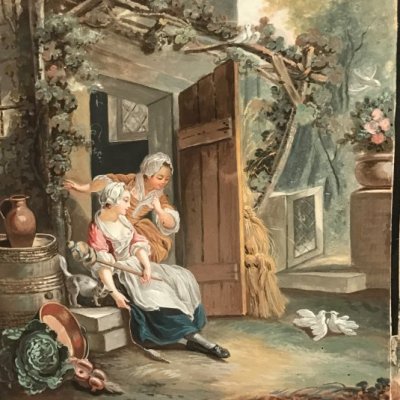 Petite idylle galante (Les amours champêtres) - d’après Baudouin