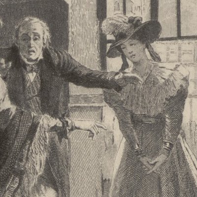 Dispute des deux sœurs devant leur père (Le Père Goriot, Quantin 1885) - Lynch