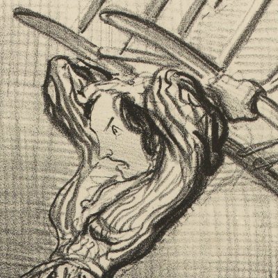 Ah tu dis que tu passes la nuit au Bureau ! (Mœurs conjugales) - Honoré Daumier