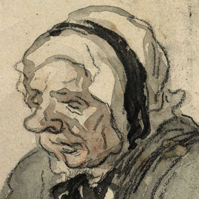 Vieille femme - Honoré Daumier