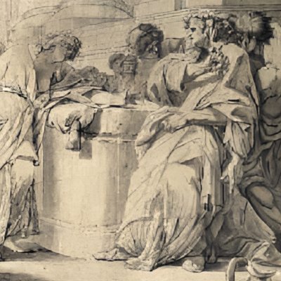 Sacrifice de Corésus pour sauver Callirhoé - Augustin Pajou