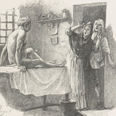 « l’incision cruciale me fit jeter un si grand cri » (Candide, 1893) - A. Moreau
