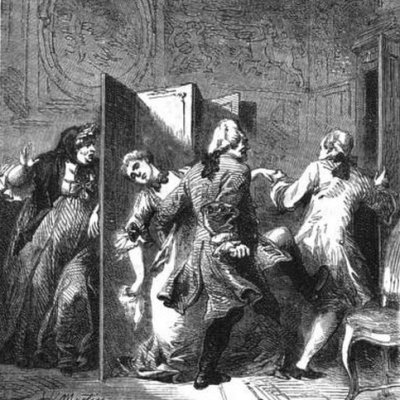 Candide chassé du château (Romans de Voltaire, 1867) - Jules Worms