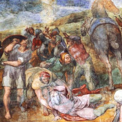 La conversion de saint Paul (chapelle Pauline) - Michel Ange