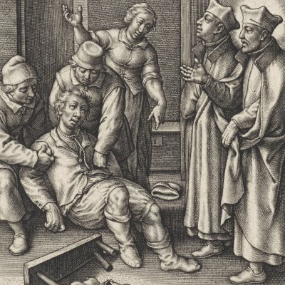 Ignace de Loyola détourne un homme du suicide - Hieronymus Wierix