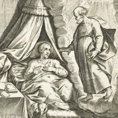 Saint Pierre apparaît à Ignace lors de sa convalescence  (Vita I. Loiolæ, 1622)
