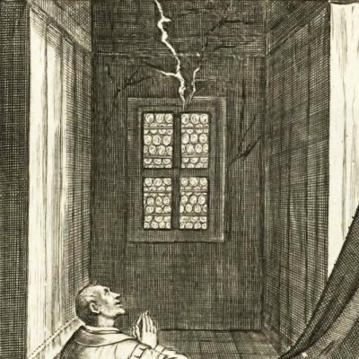 Alors qu’Ignace se donne à Dieu, la terre tremble (Vita I. Loiolæ, 1622)