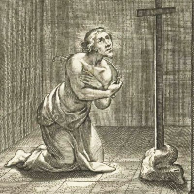 Autoflagellation d’Ignace (Vita I. Loiolæ, 1622)