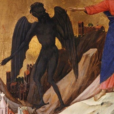 La tentation du Christ sur la montagne (Maestà de Sienne) - Duccio