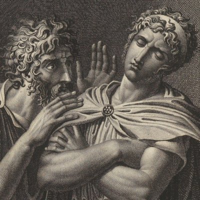 Andromaque, acte IV (Œuvres de Racine, 1801) - Girardet d’après Girodet