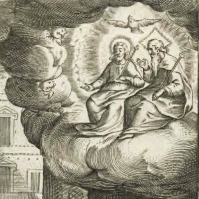 Vision de la Trinité au seuil de l’église des Dominicains (Vita I. Loiolæ, 1622)