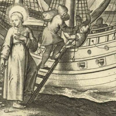 Ignace navigue sans argent, à la seule grâce de Dieu (Vita I. Loiolæ, 1622)