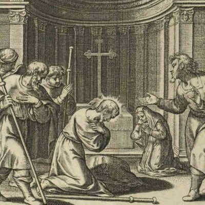 Pélerinage d’Ignace au Mont des Oliviers (Vita I. Loiolæ, 1622)
