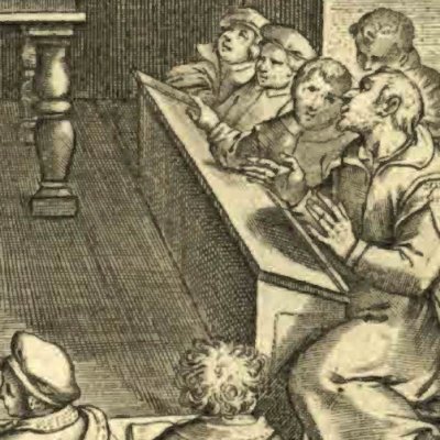 A 33 ans, Ignace apprend la Grammaire à Barcelone (Vita I. Loiolæ, 1622)