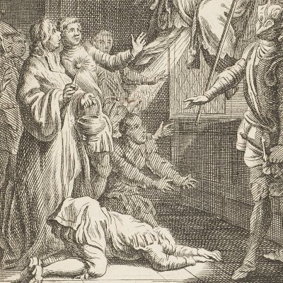 Apparition de saint Denis (Voltaire, La Pucelle d’Orléans, ch. 1, 1762)