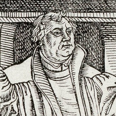 La vraie et la fausse église (Luther prêchant) - Lucas Cranach le Jeune