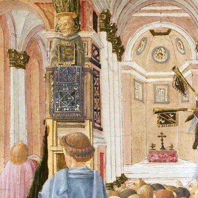 Bernardin de Sienne prêchant - Lorenzo di Pietro