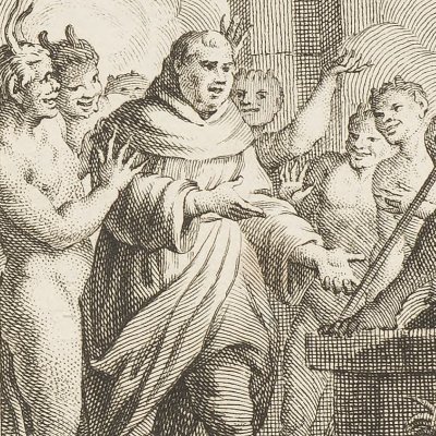 Gribourdon aux Enfers (Voltaire, La Pucelle d’Orléans, ch. 5, 1762)