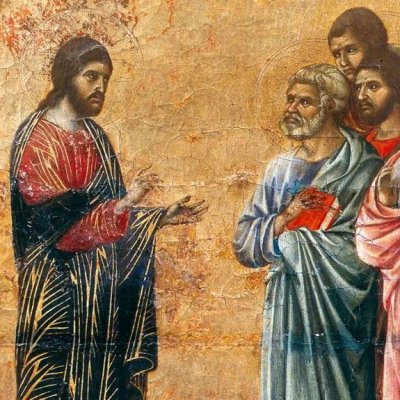 Apparition of Christ on Mount Galilee (Maestà of Siena) - Duccio
