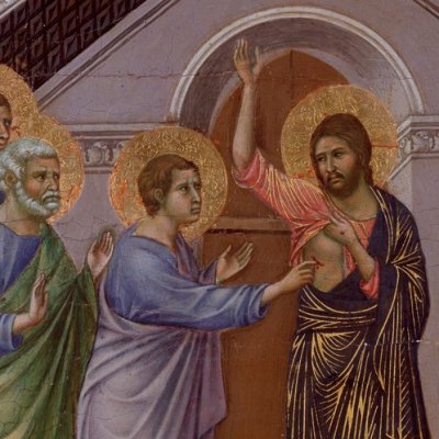 Incrédulité de saint Thomas (Maestà de Sienne) - Duccio