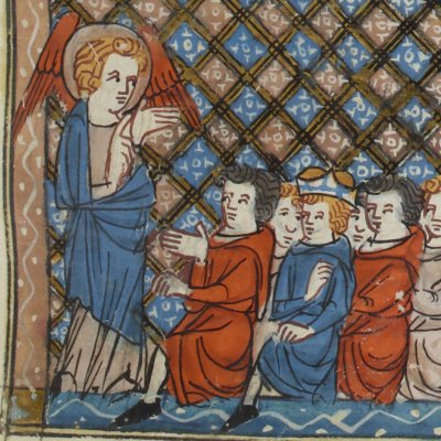 Saint Marc prêchant et martyrisé (Ms Fr 185, fol. 66r) - Jeanne de Montbaston