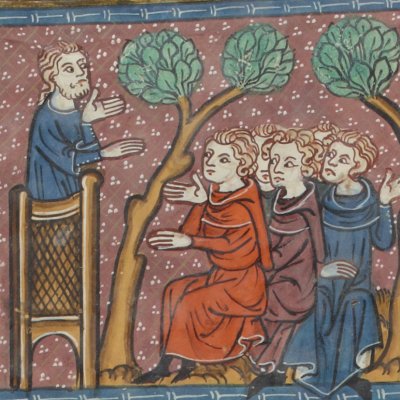 Saint Etienne prêchant (Ms Fr 185, fol. 239v) - Jeanne de Montbaston