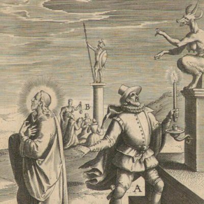 Qui méprise Dieu et sert le Diable délire (Veridicus Christianus, 1601, n°3)