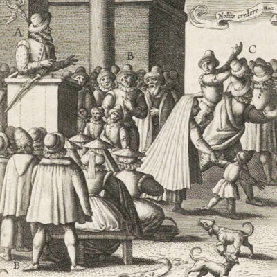 Séduction des crédules par les hérétiques (Veridicus Christianus, 1601, n°12)