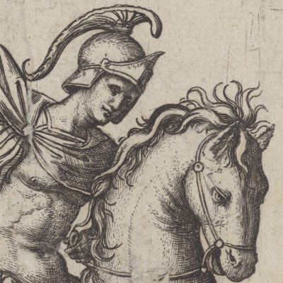 Marcus Curtius - Marcantonio Raimondi