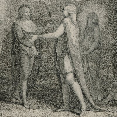Louis XVI aux Champs Élysées escorté par la Religion & la Charité - J. Warren