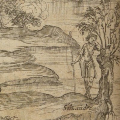 Diane reçoit les larmes d’Astrée (L’Astrée 1633, V, 6) - Ch. David d’après Rabel