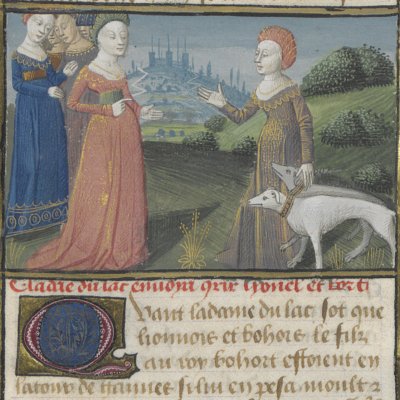 La Dame du Lac envoie chercher Lionel et Bohort (Lancelot du lac, Ms Fr 113)