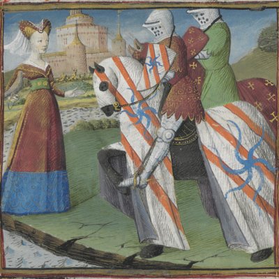 Hector et Perceval (Lancelot du Lac, Bnf Français 116, ) - Evrard d’Espinques