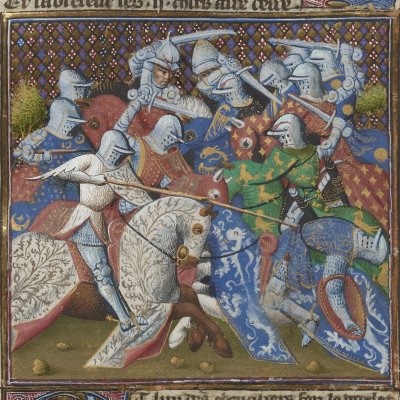 Le beau valet est blessé (Lancelot du lac, Ms Fr118) - M. des cleres femmes