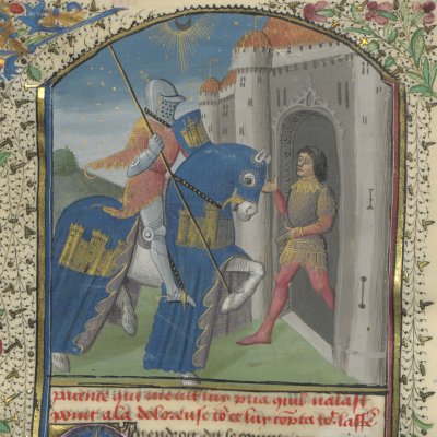 Le duc de Clarence au château de sa cousine (Lancelot du lac, Ms Fr 114)