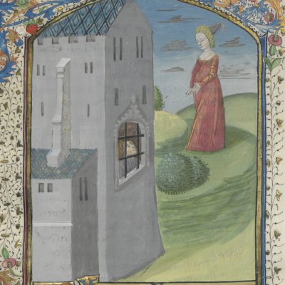 Gauvain en prison (Lancelot du lac, Ms Fr 114)