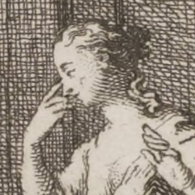 Célidée se défigure avec un diamant (L’Astrée, 1733, II, 11) - Guélard