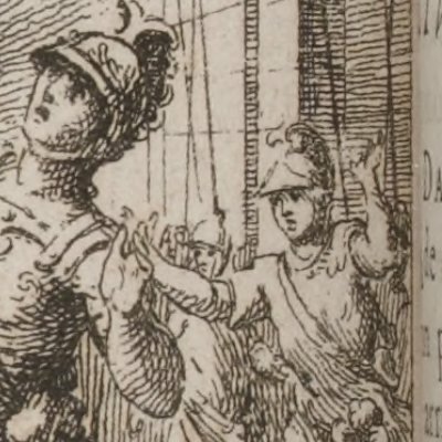 Godomar & Bellimarte tentent de sortir de Lyon (L’Astrée, 1733, IV, 8) - Guélard
