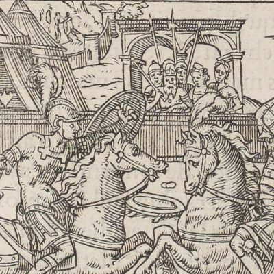 Combat de Ferragus et d’Argail (Roland l’amoureux, ch1, 1549)