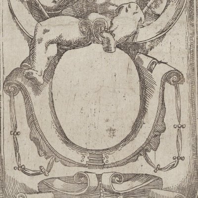 Ornement autour d’un petit oval vide - Fantuzzi