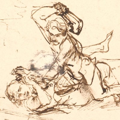 Caïn tue Abel - Rembrandt