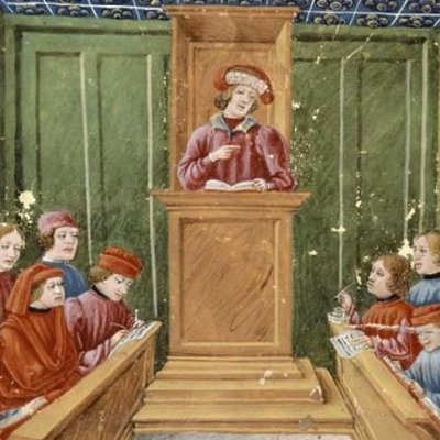 Cours de droit à l’université de Bologne (Registre des notaires)
