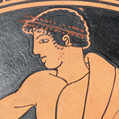 Libation (médaillon intérieur d’un kylix attique à figures rouges) - Macron
